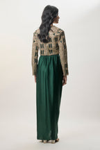 Dhoti Skirt Blouse Green