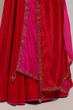 Lehenga Blouse Dupatta Red
