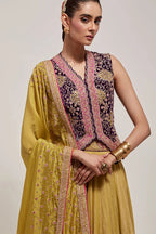 Lehenga Blouse Dupatta Purple-Green