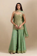 Sharara Kurti Dupatta Sage Green