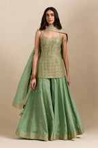 Sharara Kurti Dupatta Sage Green
