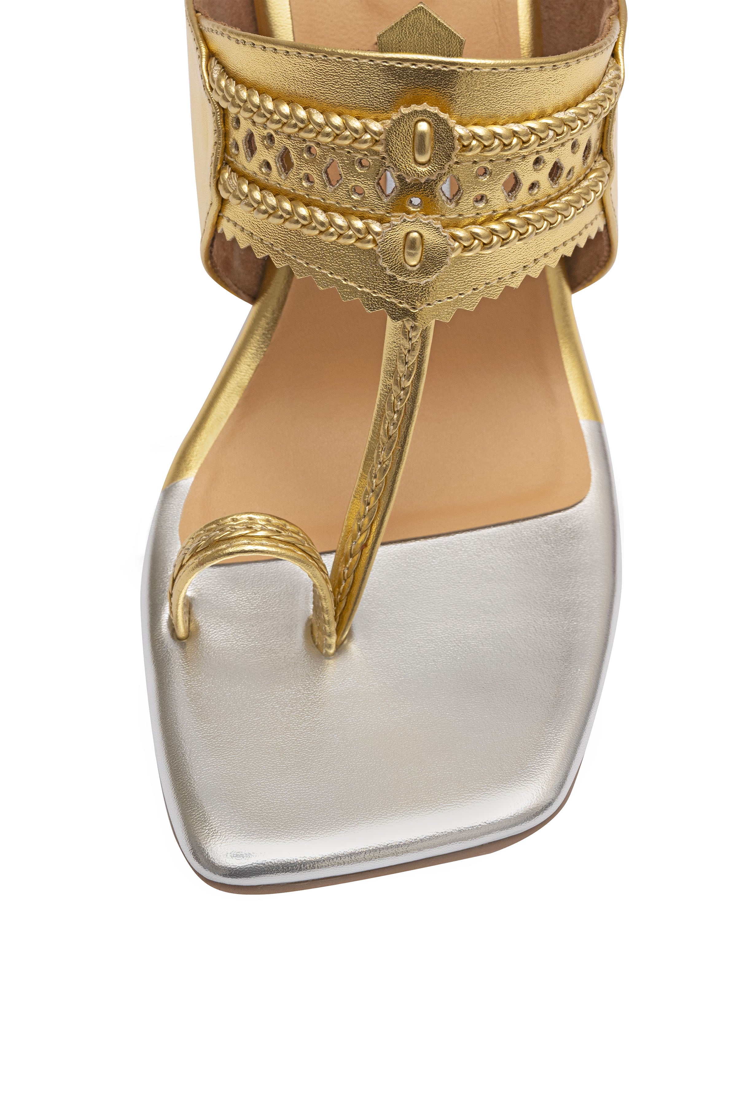 Gold Block Heels