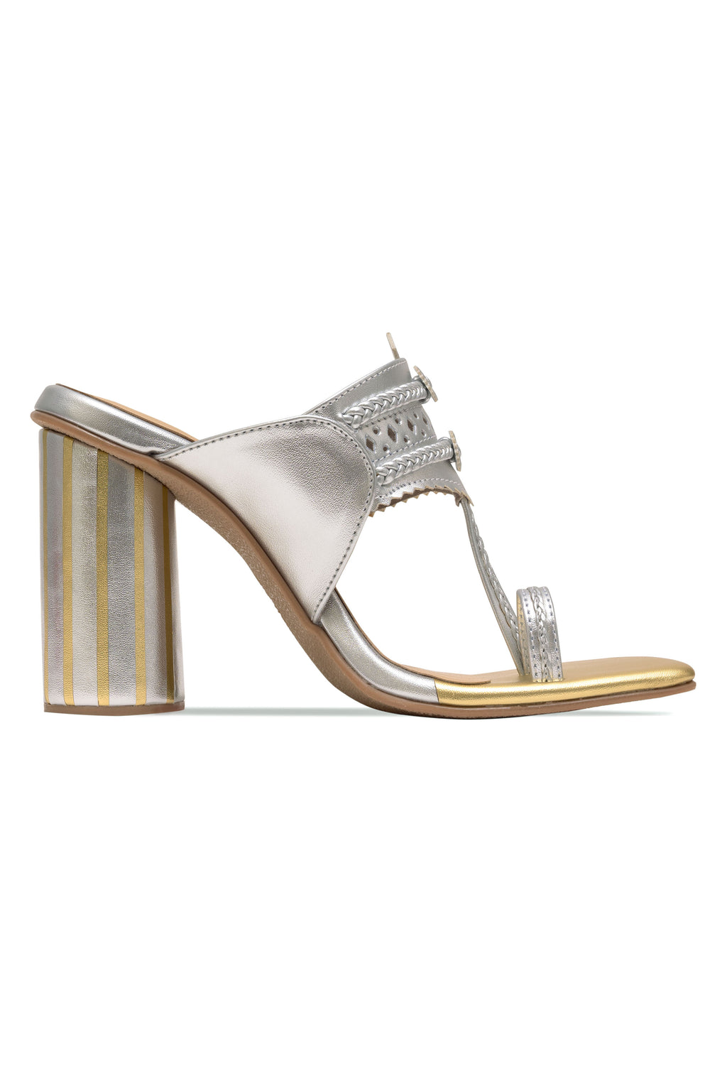 Silver  Block Heels