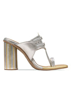 Silver  Block Heels