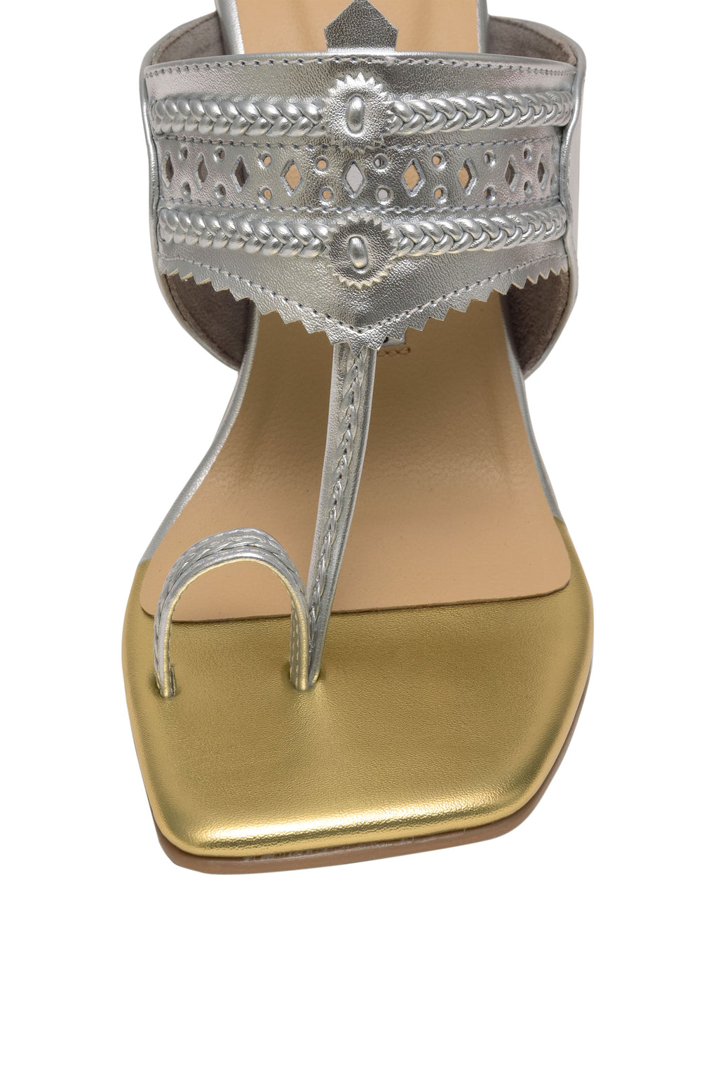 Silver  Block Heels
