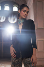 BLAZER BUSTIER PANT BLACK