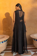 DRAPE SAREE BLOUSE JACKET BLACK