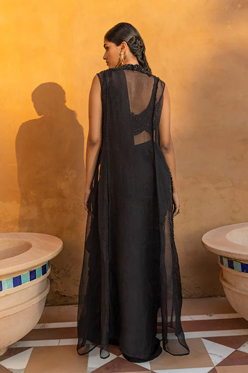DRAPE SAREE BLOUSE JACKET BLACK