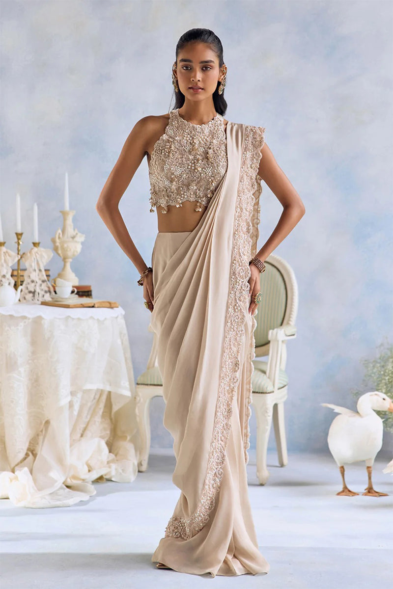 Draped Saree Blouse Nature Nude