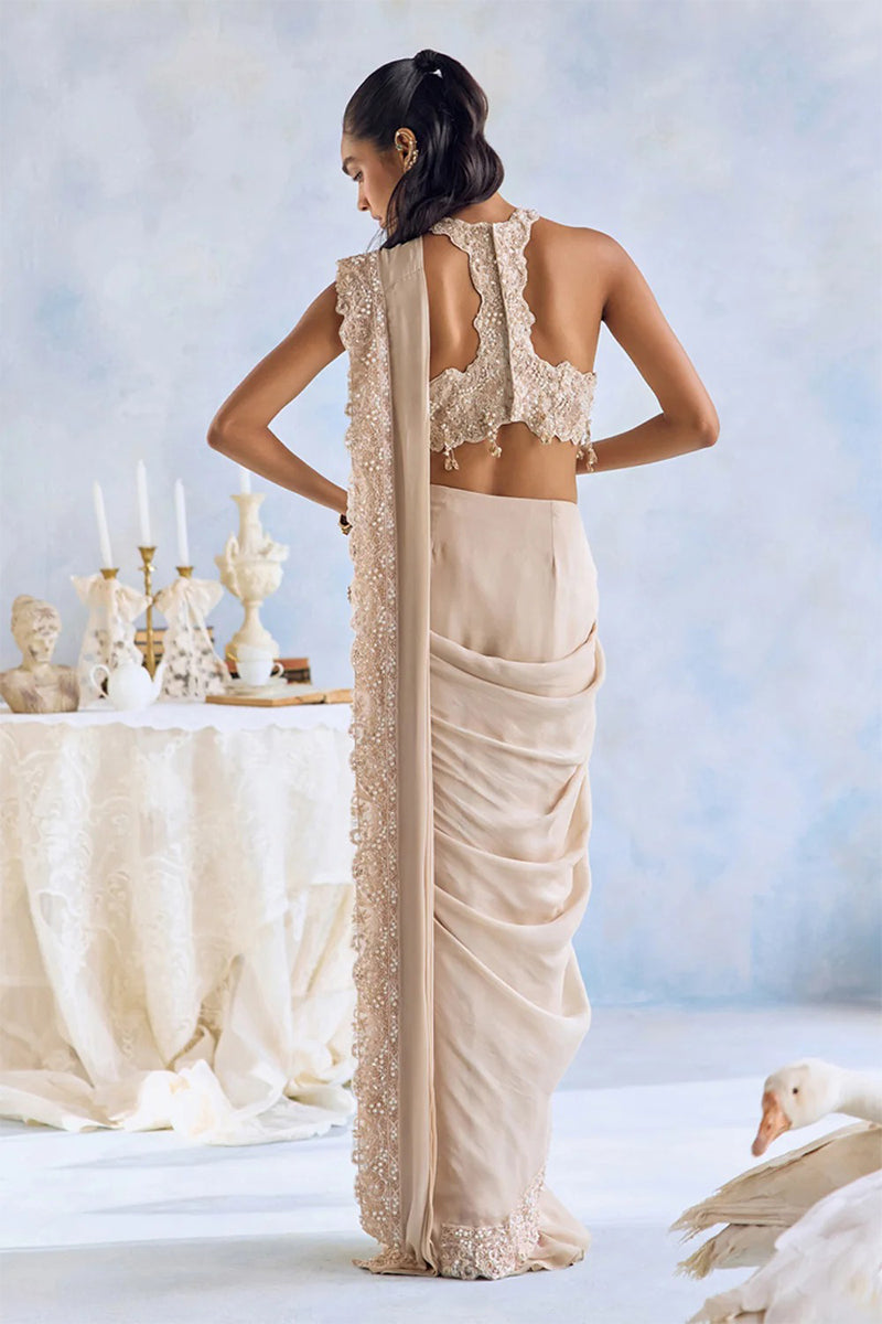 Draped Saree Blouse Nature Nude