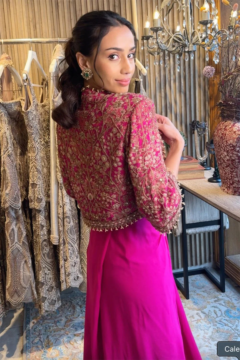 Jacket Blouse Skirt Pink