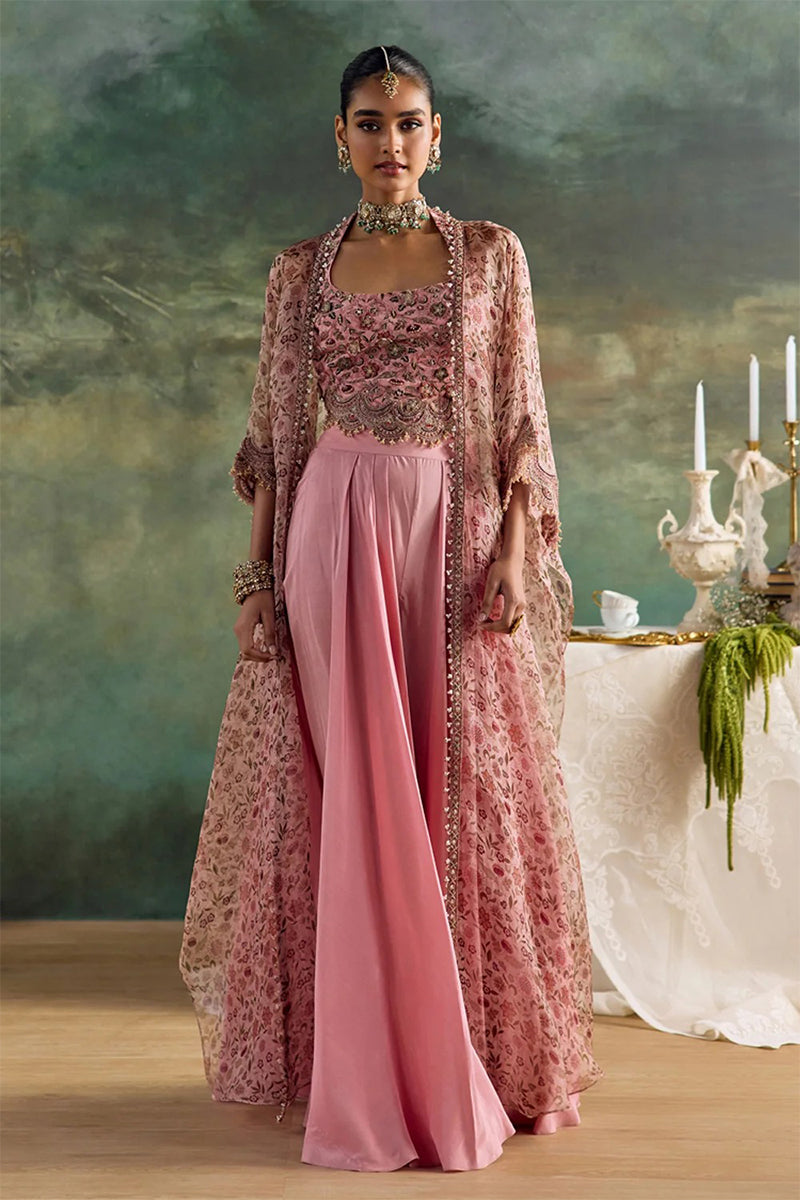 Jacket Blouse Plazzo Petal Pink