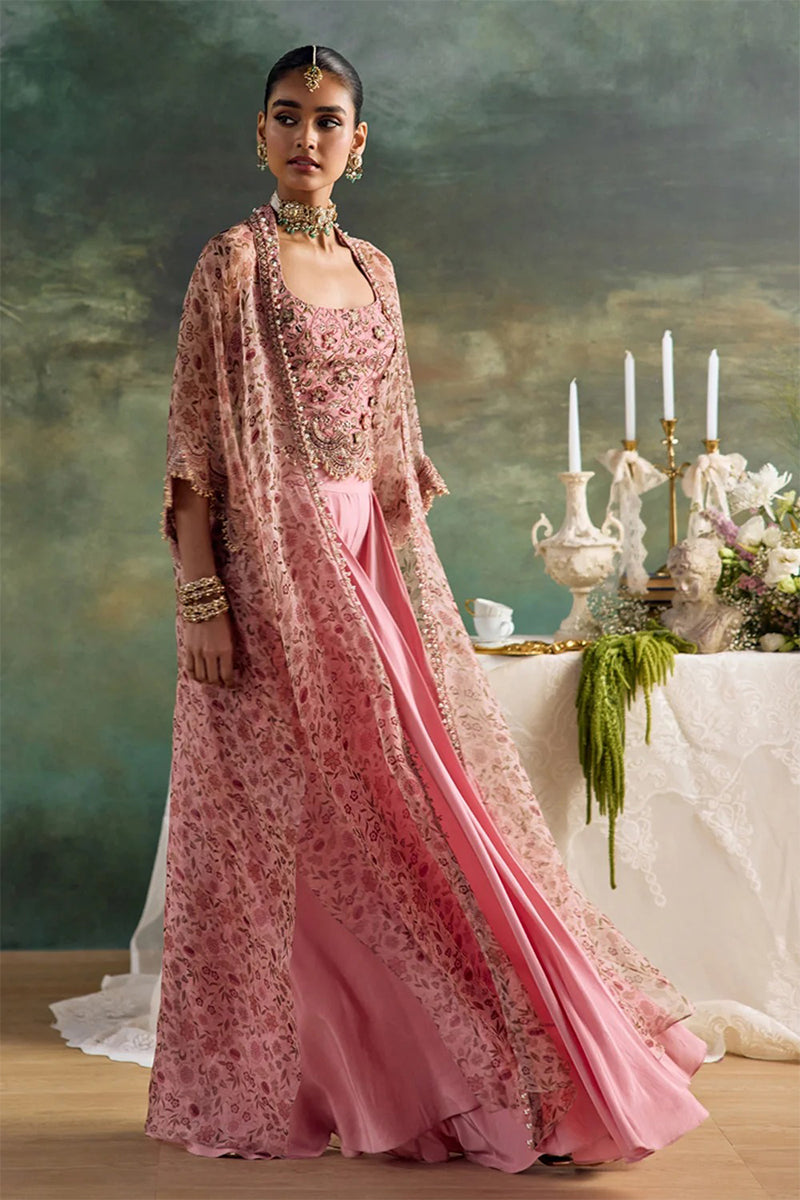 Jacket Blouse Plazzo Petal Pink