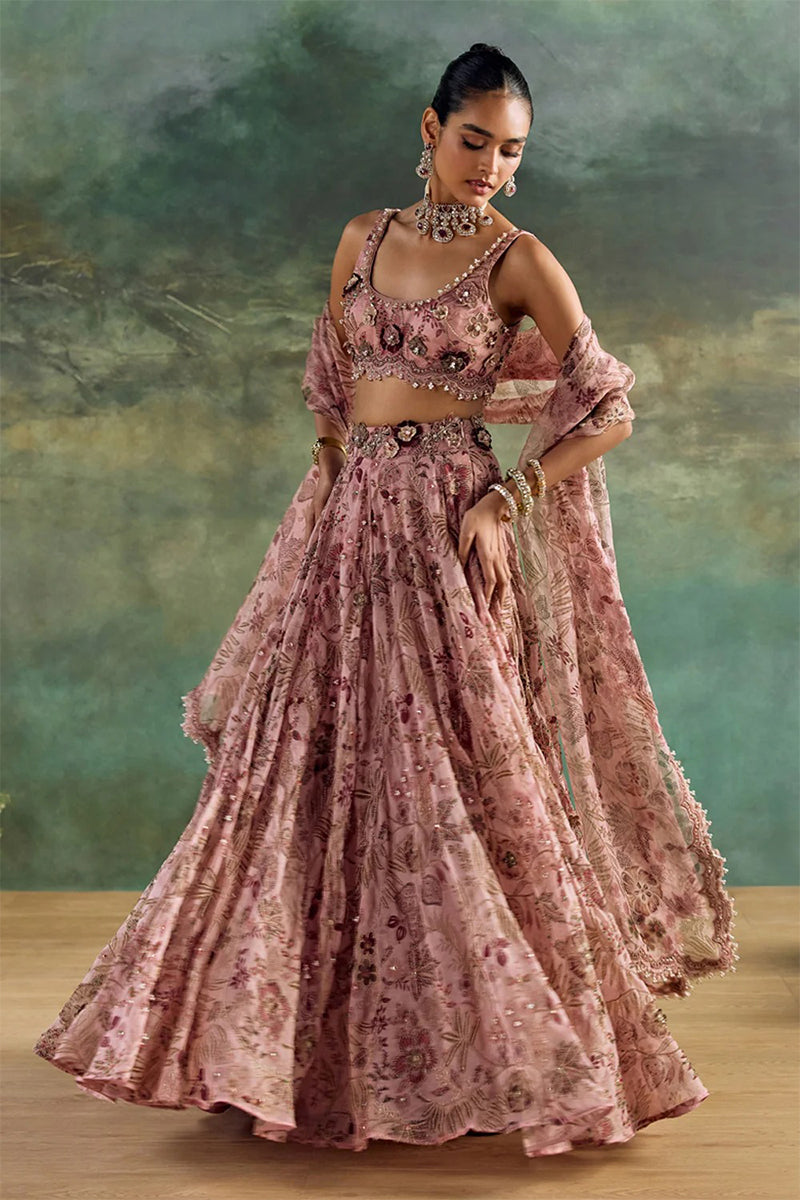 Lehenga Blouse Dupatta Petal Pink