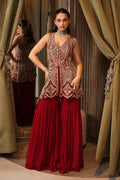 PEPLUM SHARARA RED