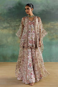 Peplum Sharara Cape Moonlight Ivory