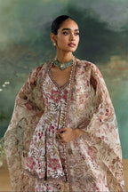 Peplum Sharara Cape Moonlight Ivory