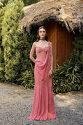 Drape Saree Corset Fuchsia