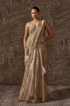 Drape Saree Blouse Gunmetal