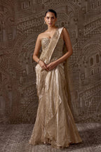 Drape Saree Blouse Gunmetal