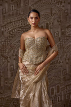 Drape Saree Blouse Gunmetal