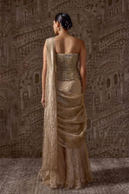 Drape Saree Blouse Gunmetal