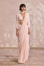 Dusky Pink Draped Saree