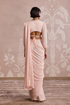Dusky Pink Draped Saree