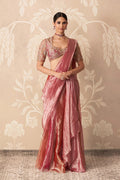 Fuchsia Gold Draped Saree