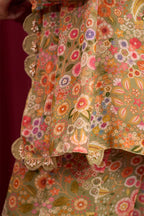 Green , Olive and Dusky Pink Jacket