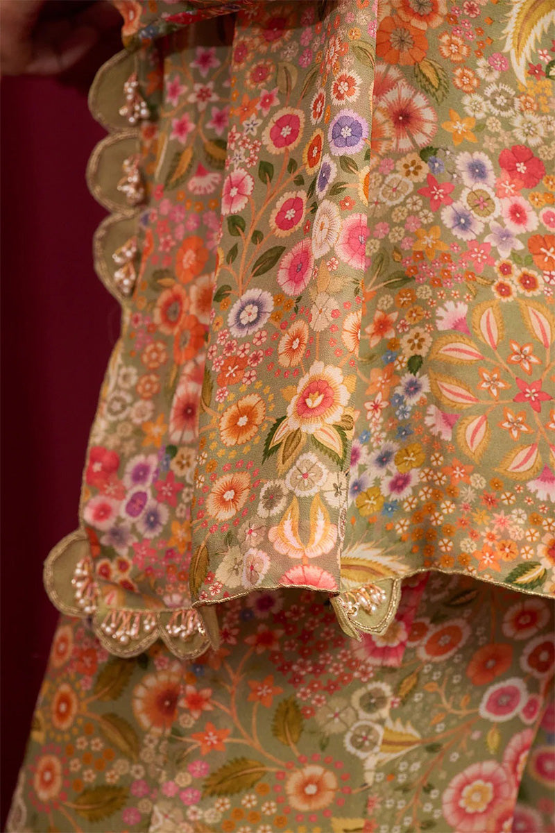 Green , Olive and Dusky Pink Jacket