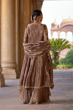Kurta Pant Dupatta Deep Lilac Gold