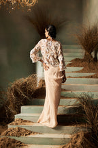JACKET DRAPE SKIRT NUDE BEIGE