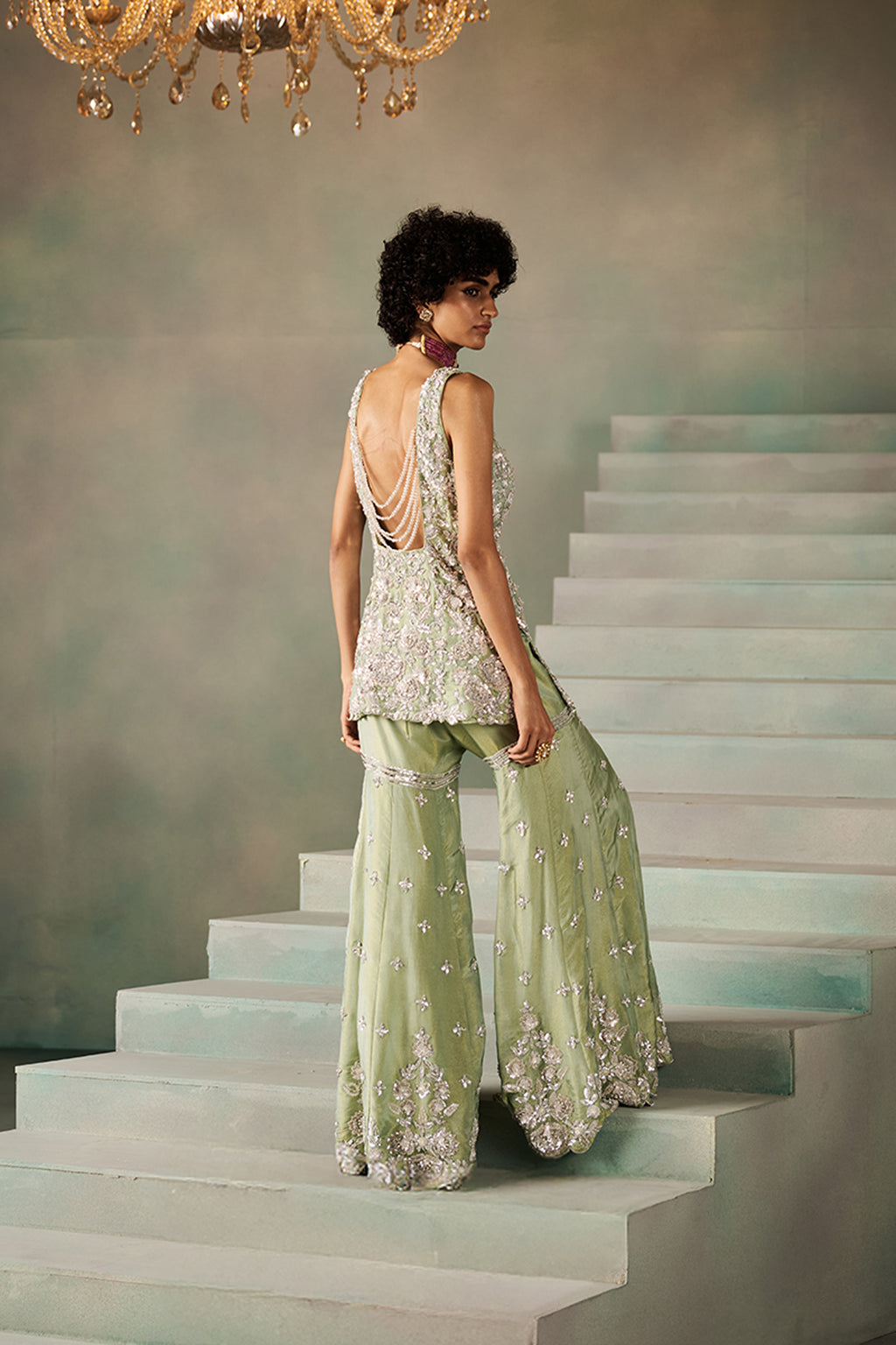 ROCOCO BY RAGHVI KURTI SHARARA DUPATTA MINT