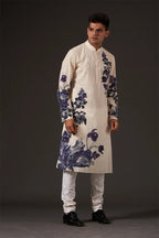 Kurta Churidar Ivory Blue