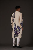Kurta Churidar Ivory Blue