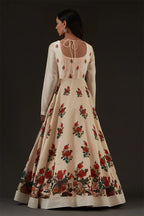 Anarkali Dupatta Churidar Ivory