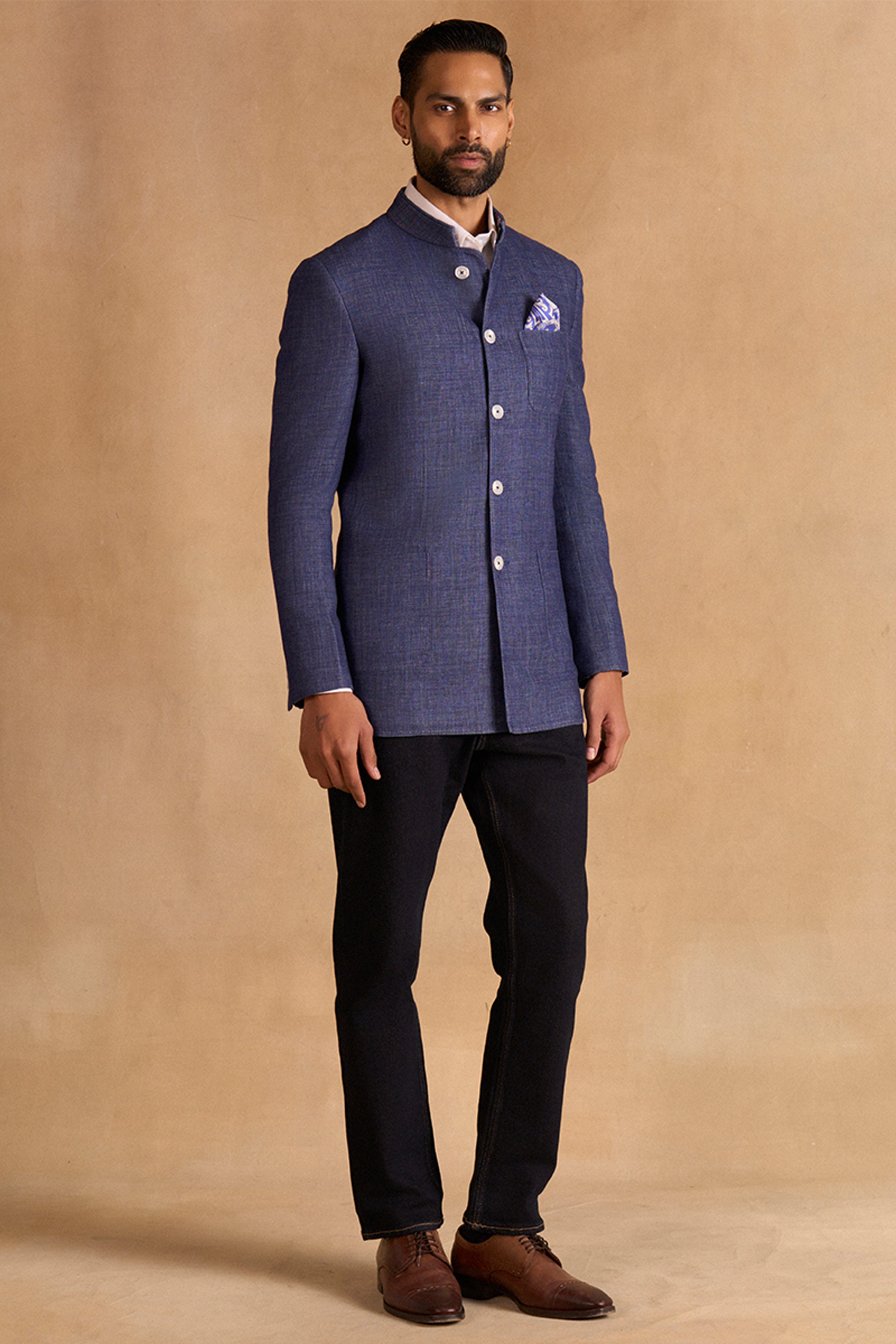 BANDHGALA BLUE
