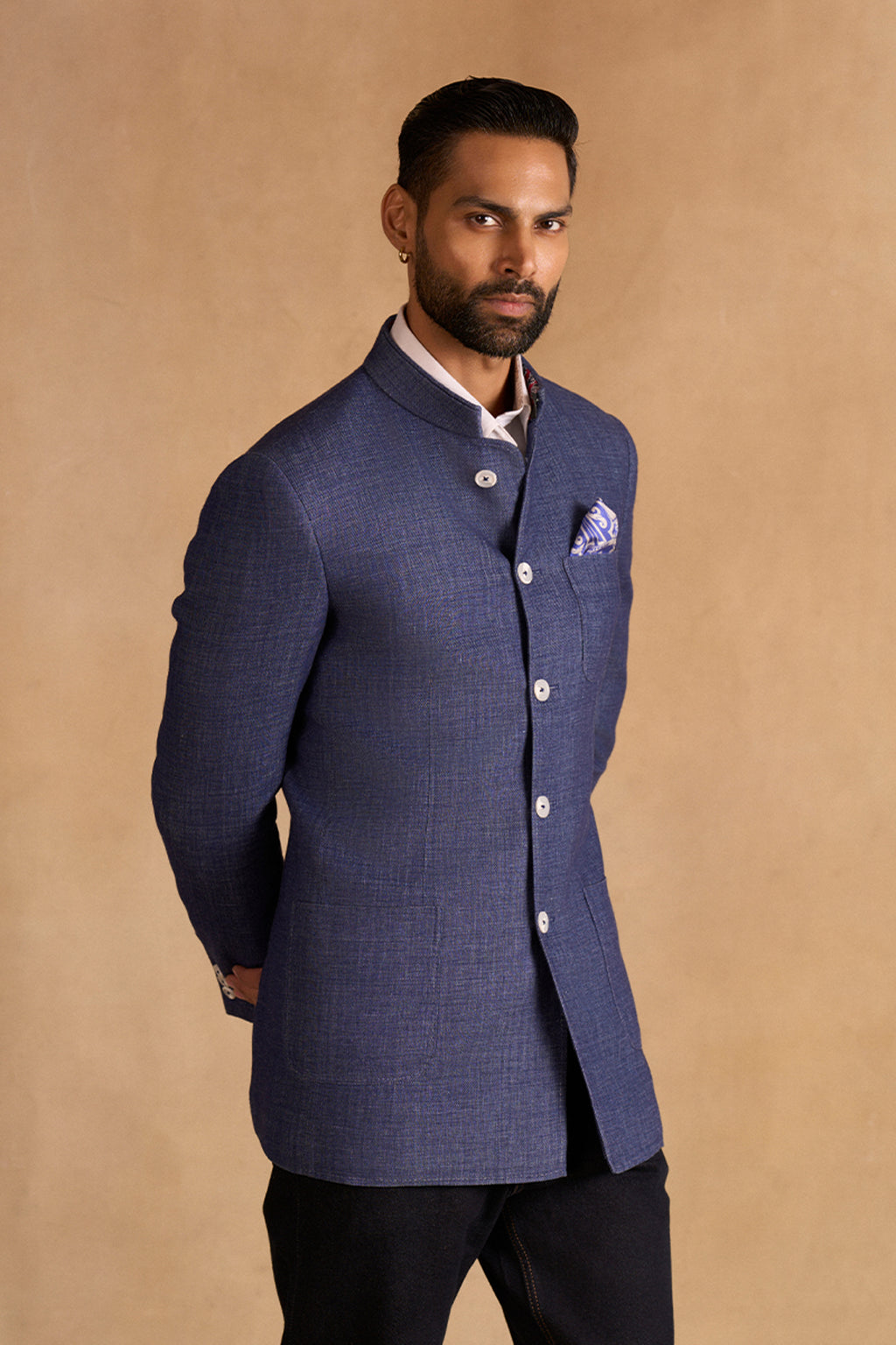 BANDHGALA BLUE