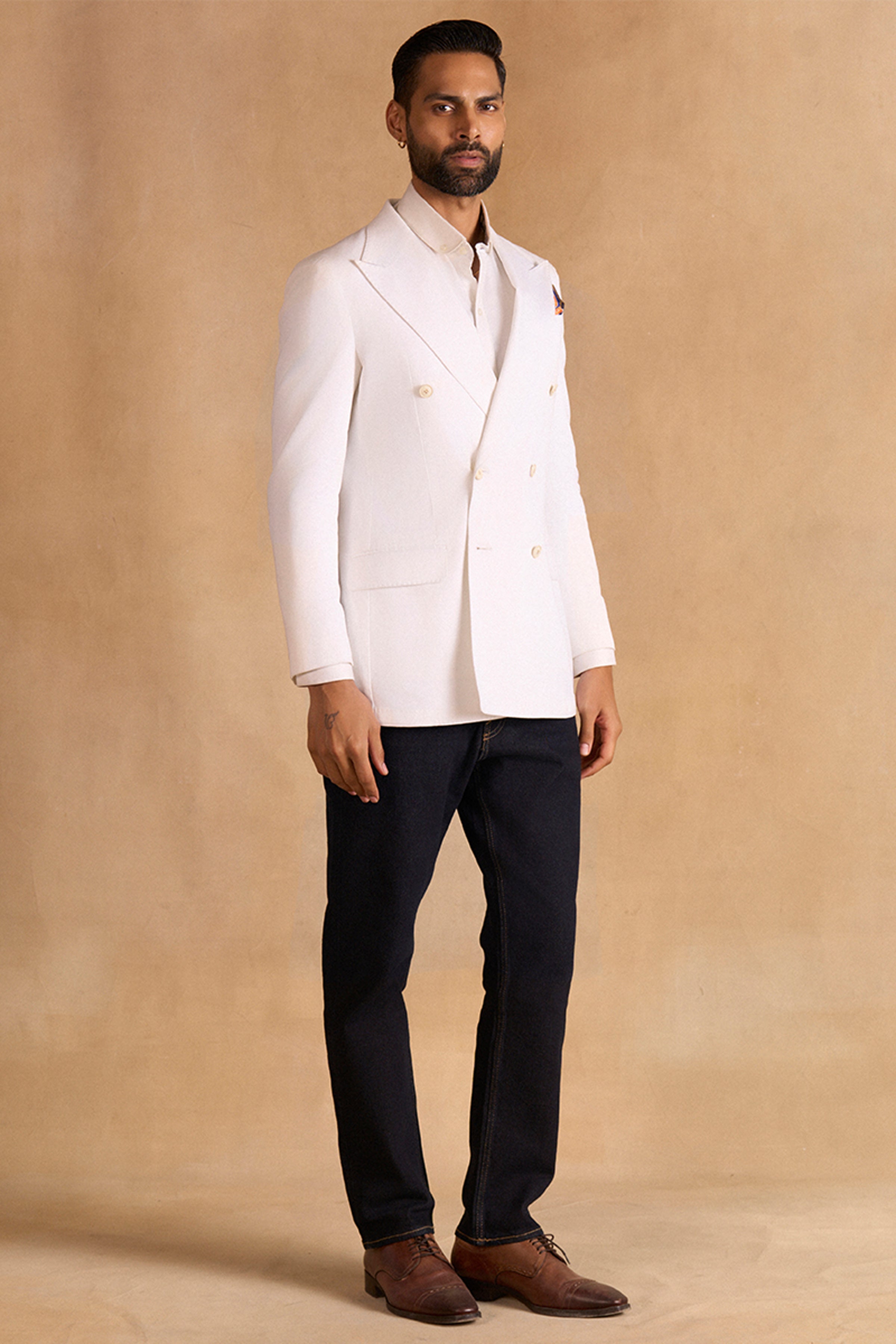 BANDHGALA OFF WHITE