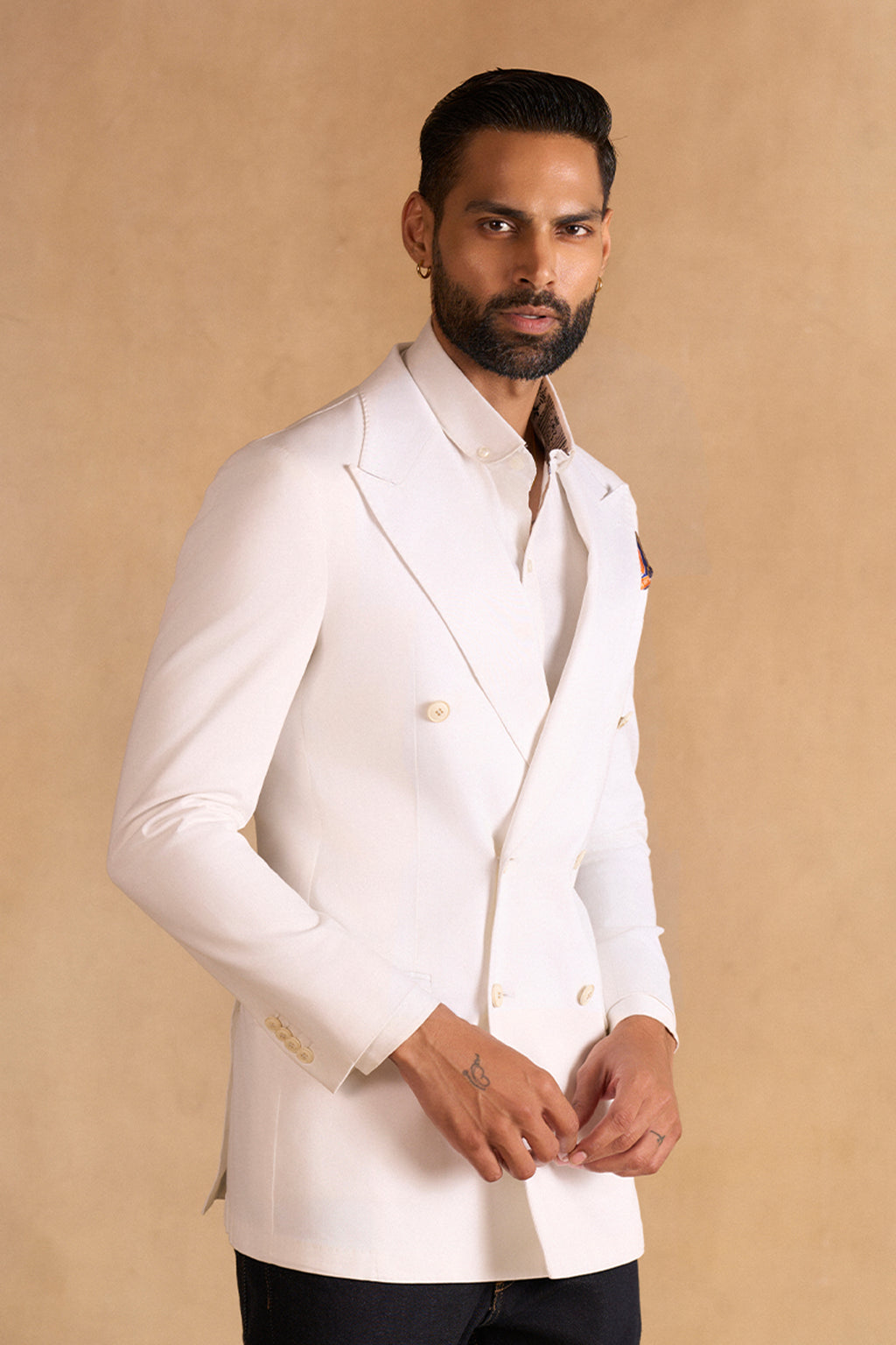 BANDHGALA OFF WHITE