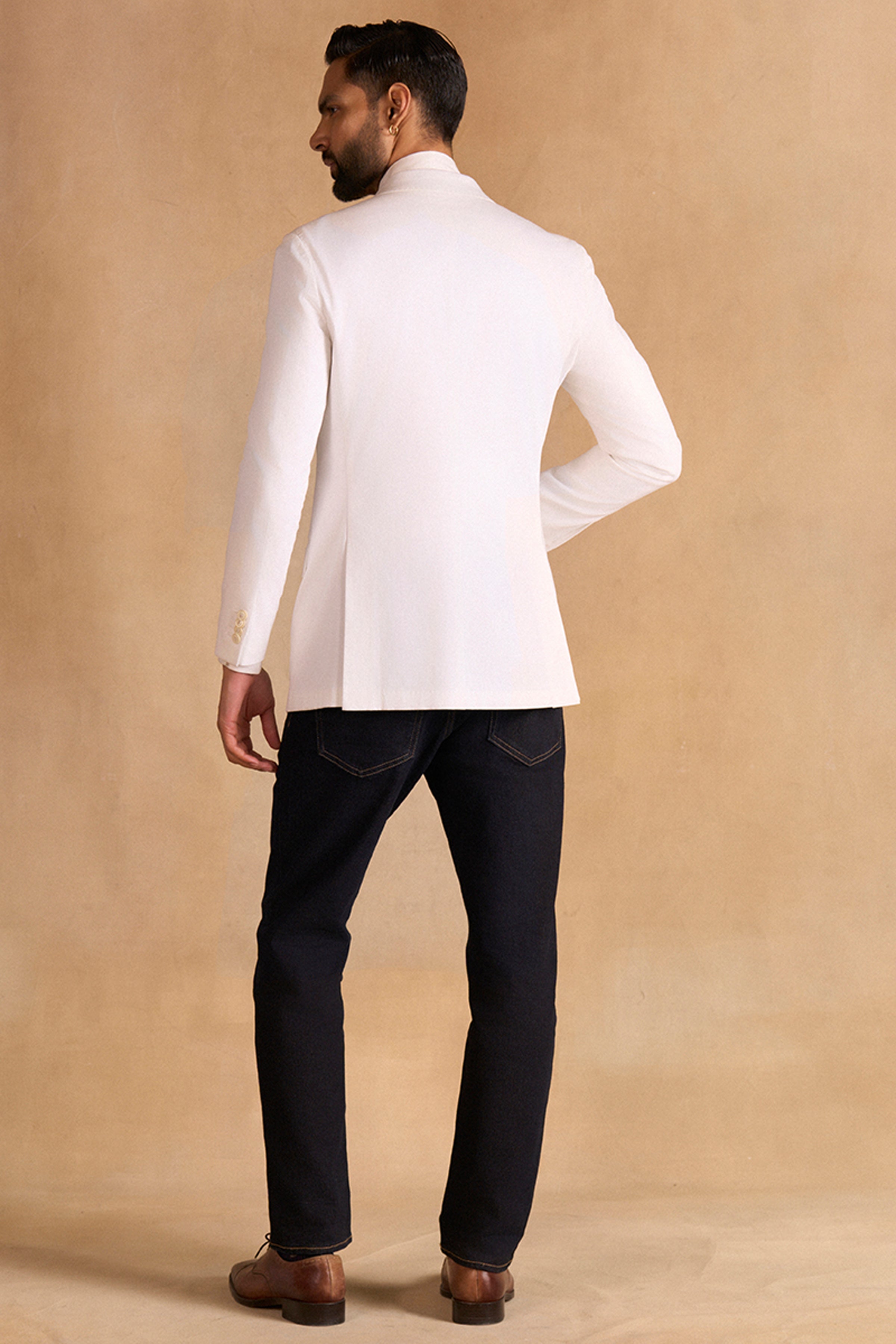BANDHGALA OFF WHITE