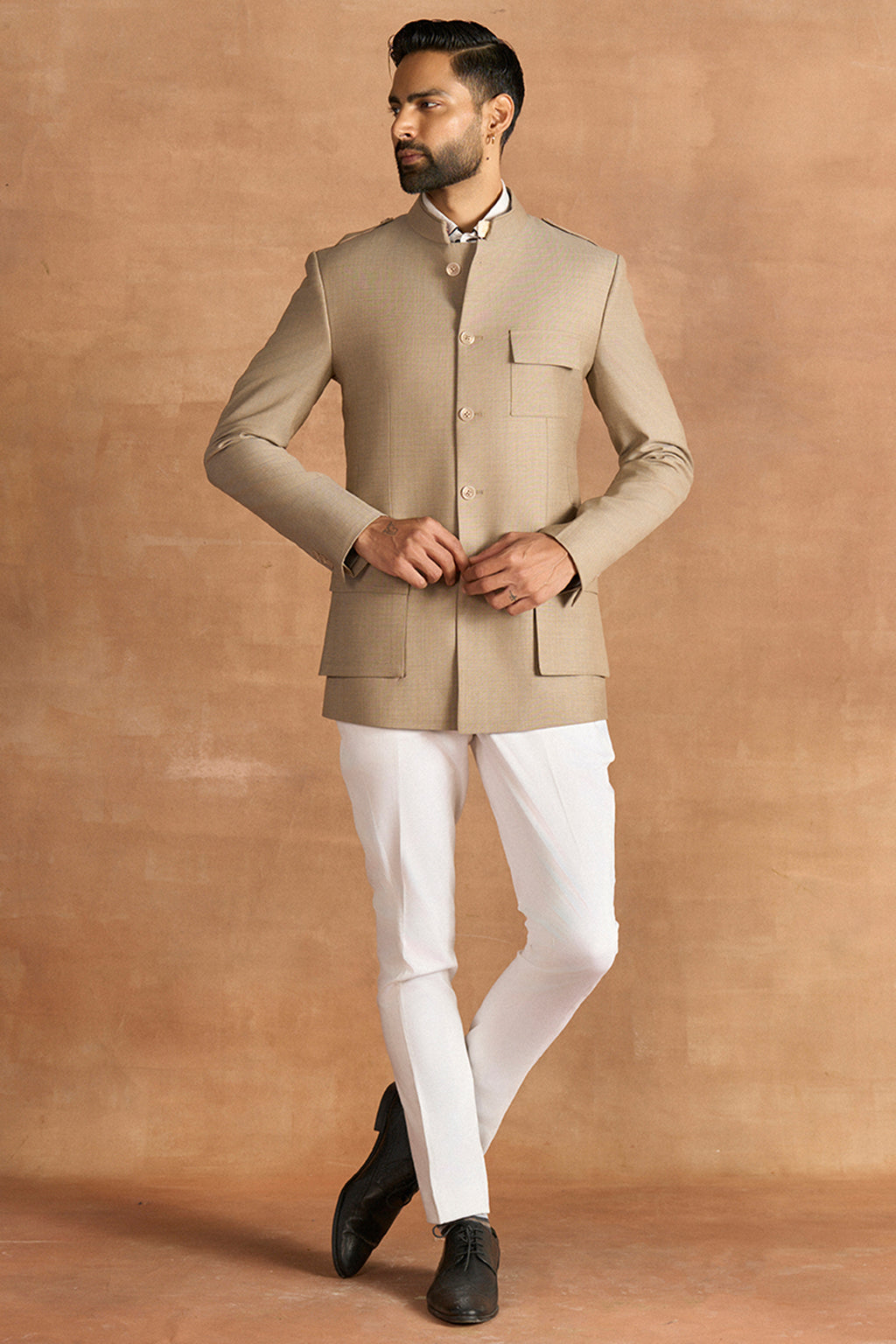 BANDHGALA BEIGE