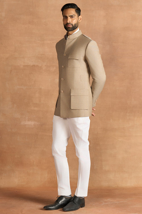 BANDHGALA BEIGE
