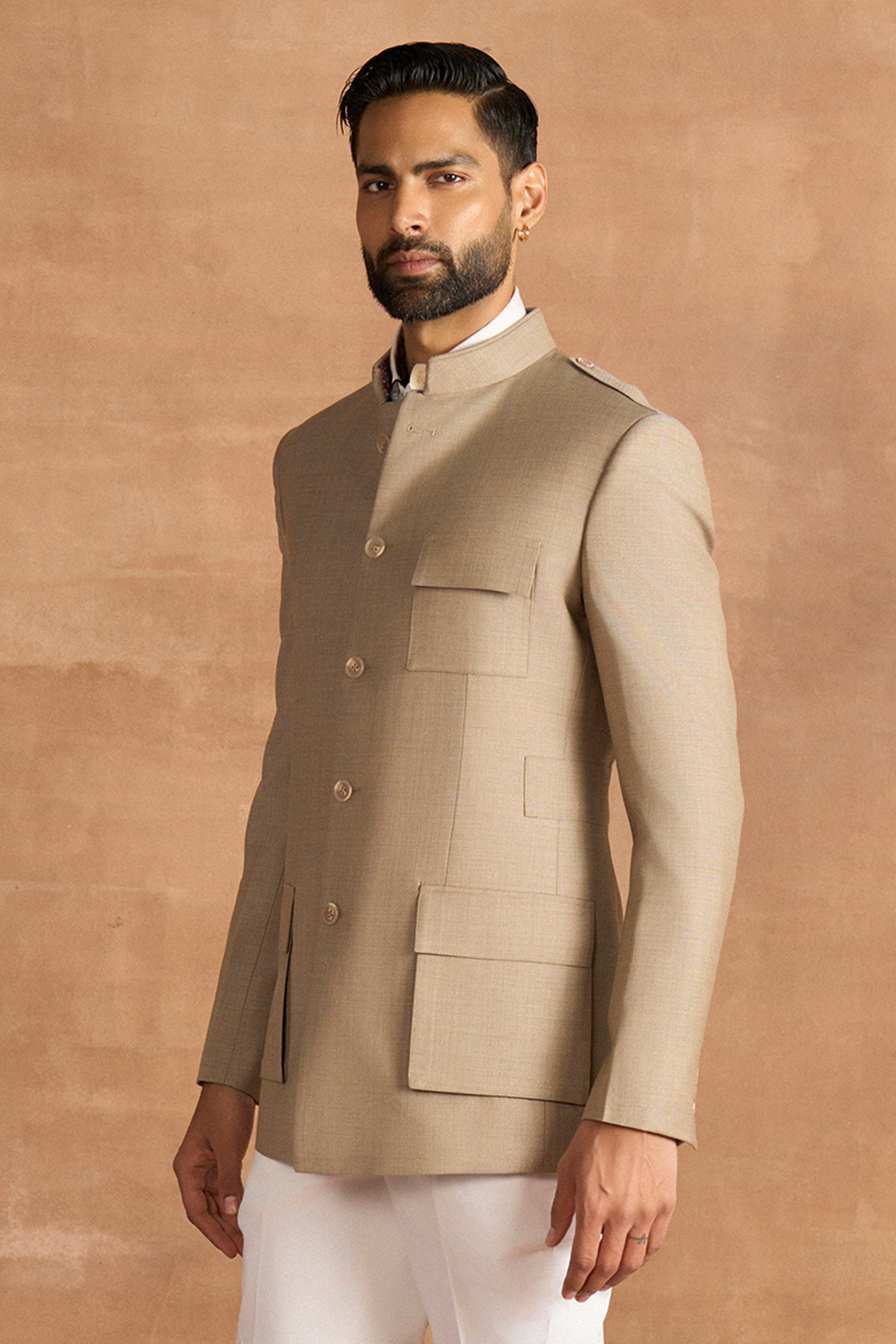 BANDHGALA BEIGE