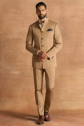 BANDHGALA-TROUSER KHAKI