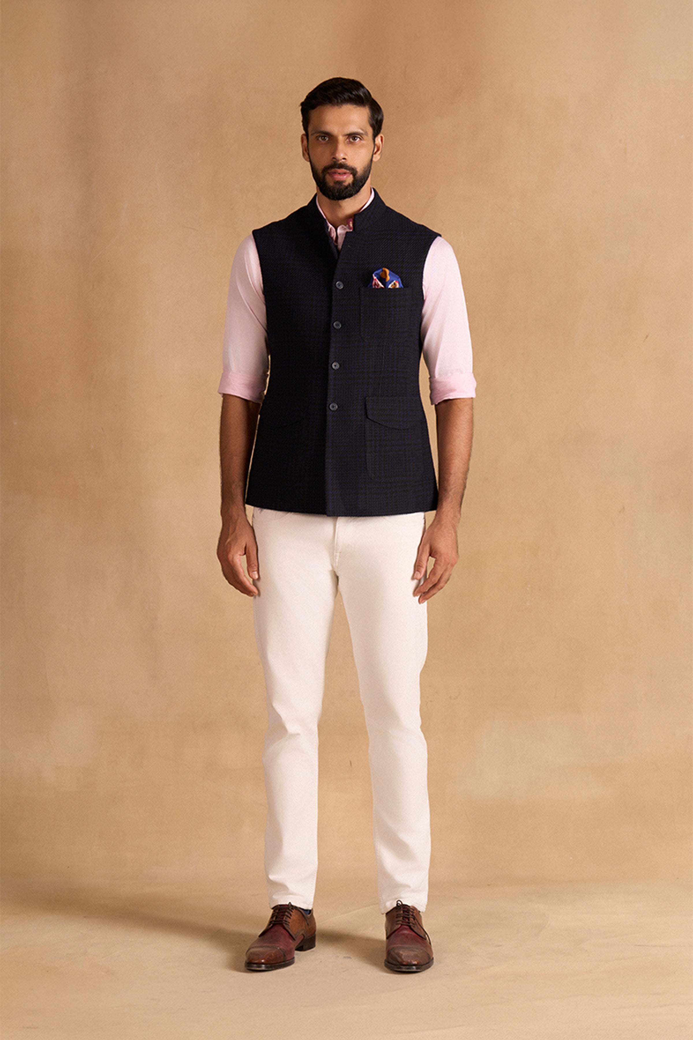 WAISTCOAT NAVY BLACK