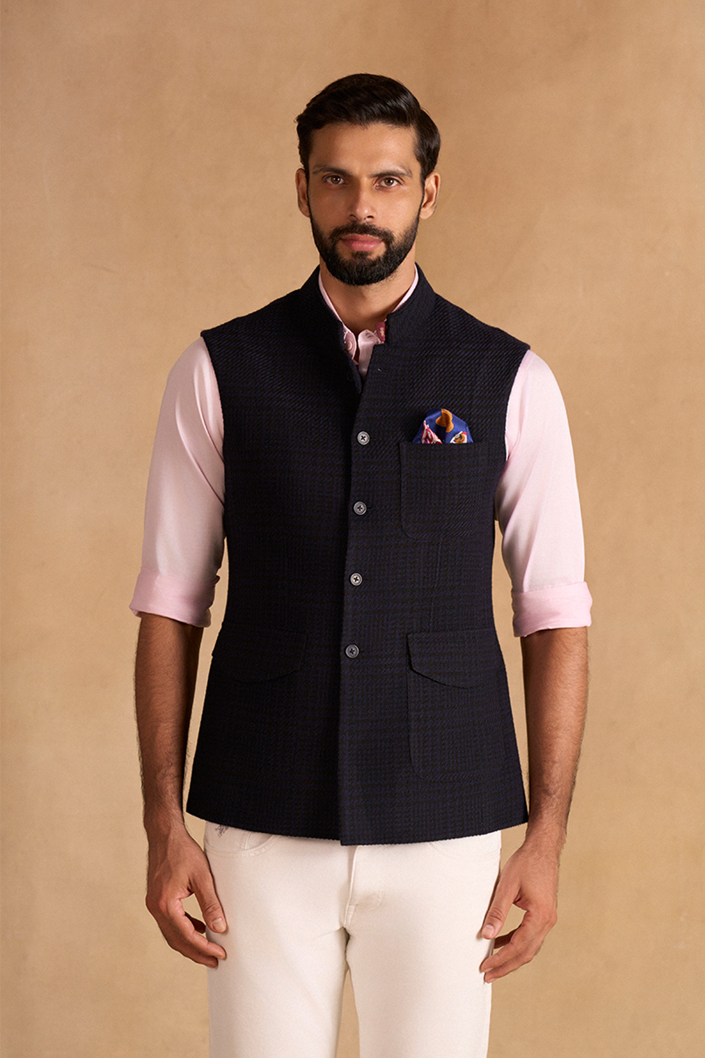 WAISTCOAT NAVY BLACK