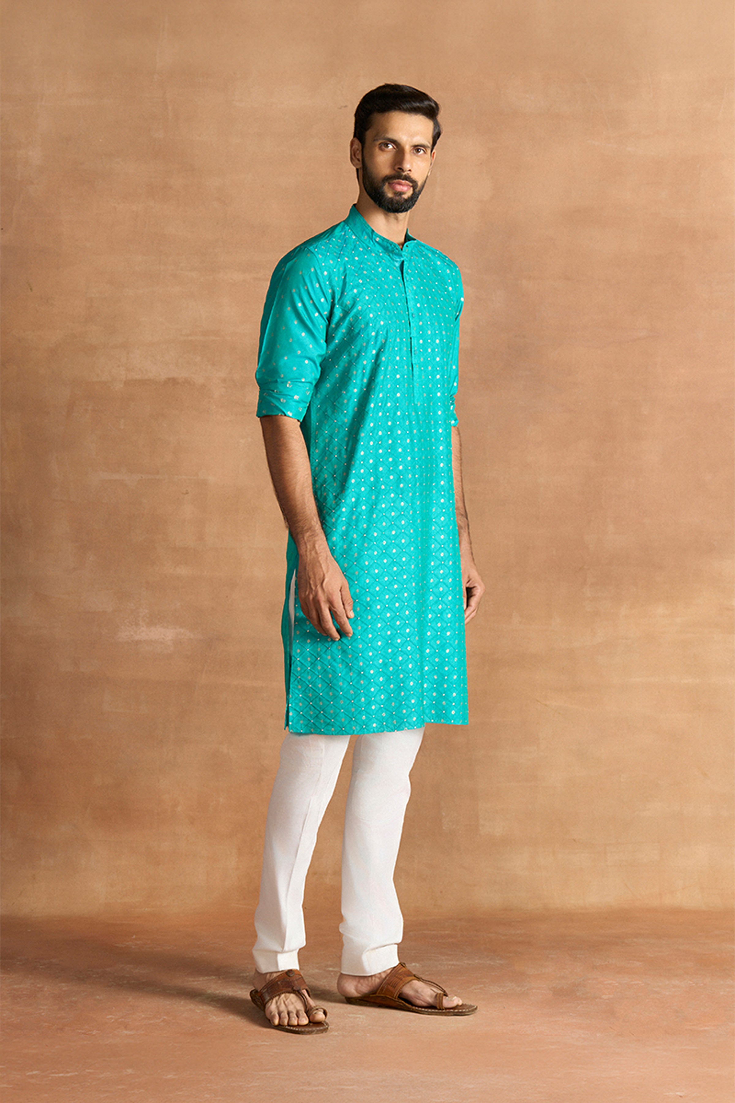 KURTA TURQ GOLD