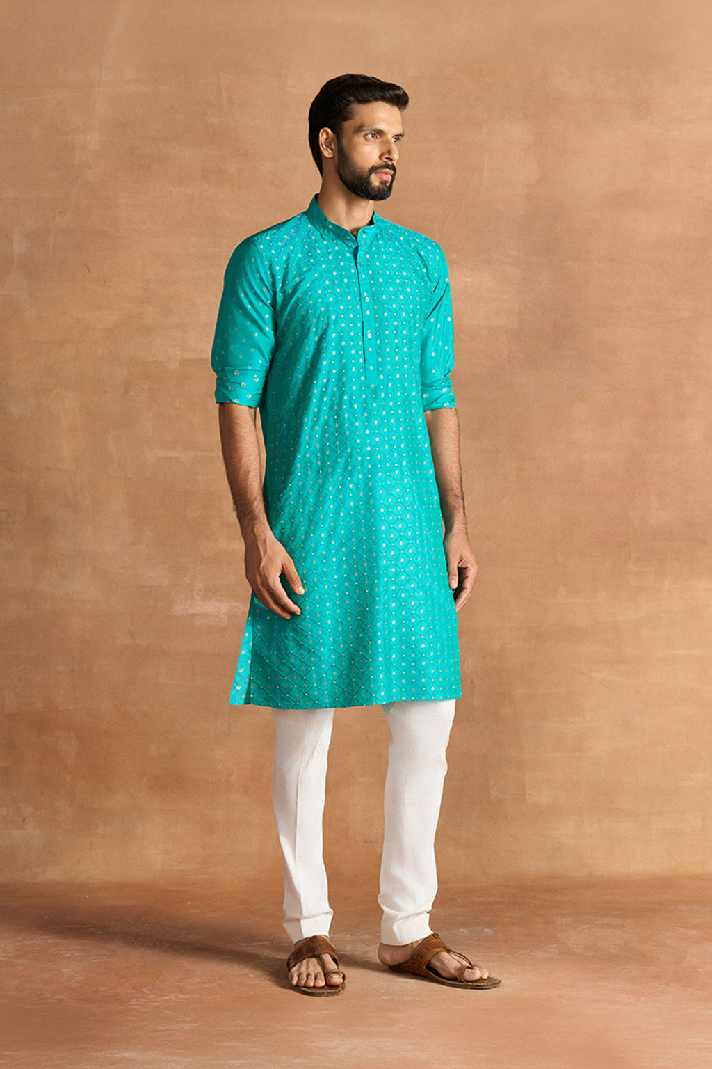 KURTA TURQ GOLD